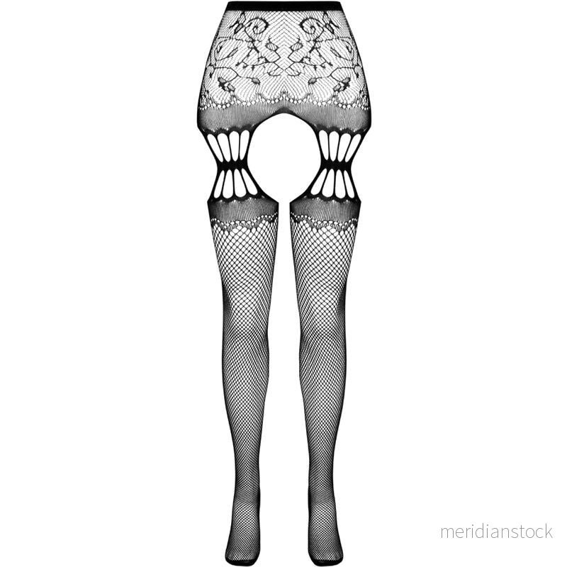 PASSION – S027 BLACK TIGHTS WITH GARTER ONE SIZE PASSION – S027 BLACK TIGHTS WITH GARTER ONE SIZE