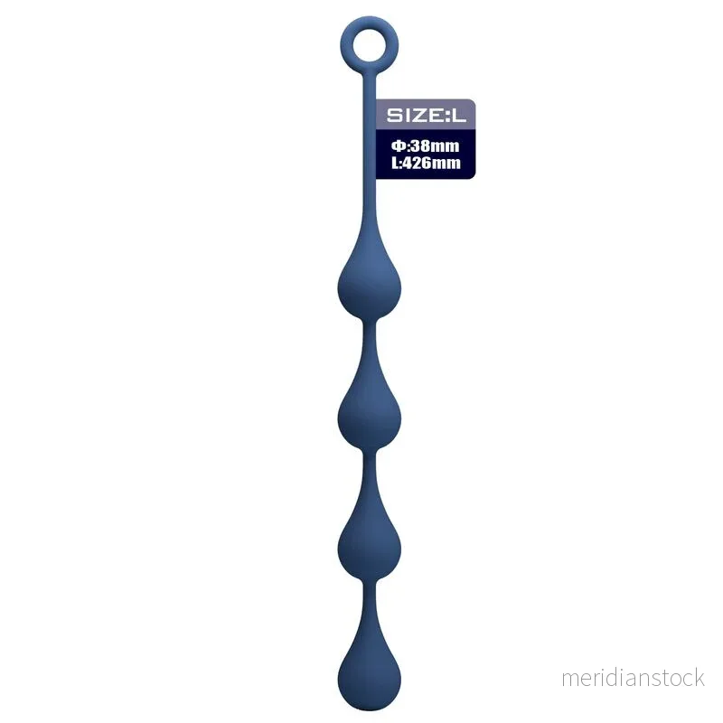 MR PLAY - BLUE SILICONE ANAL BEADS SIZE L 42.6 CM - Bild 2