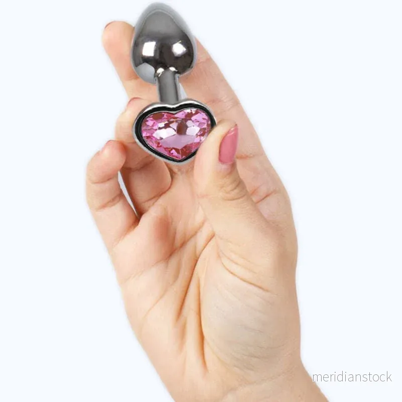 SECRETPLAY - METAL BUTT PLUG FUCHSIA HEART SMALL SIZE 7 CM - Bild 3
