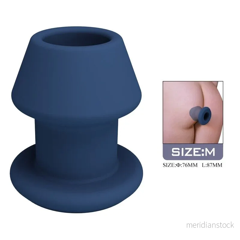 MR PLAY - JACK BLUE SILICONE HOLLOW ANAL PLUG SIZE M - Bild 2