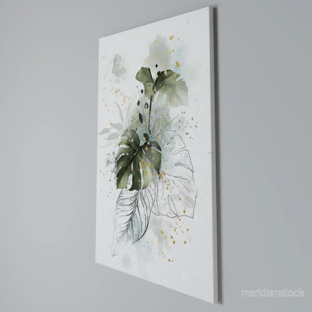 VIVID LEAF SYMPHONY Vertical Canvas Print - Bild 2