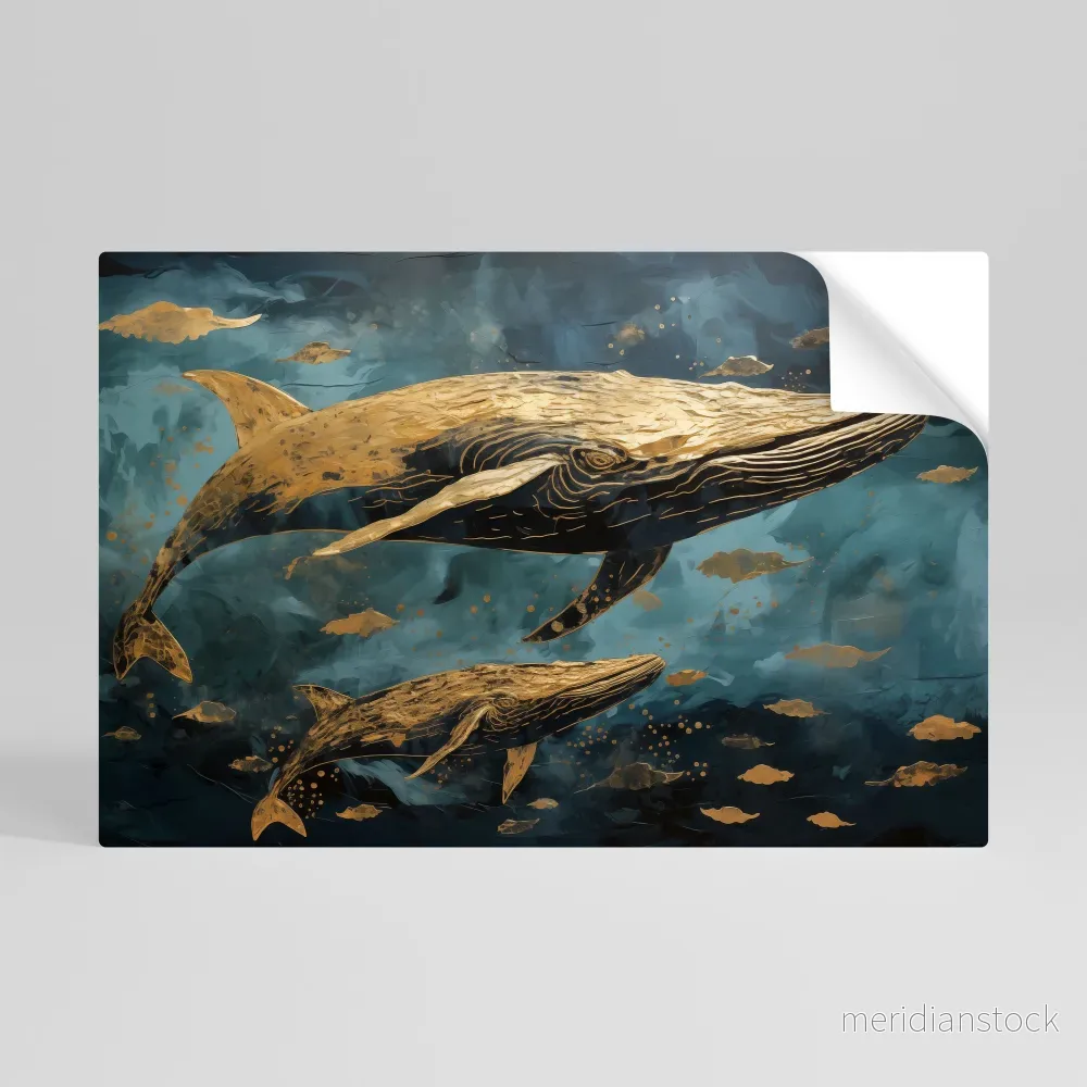 WHALE SONG SYMPHONY Självhäftande Horisontell Poster - Bild 3