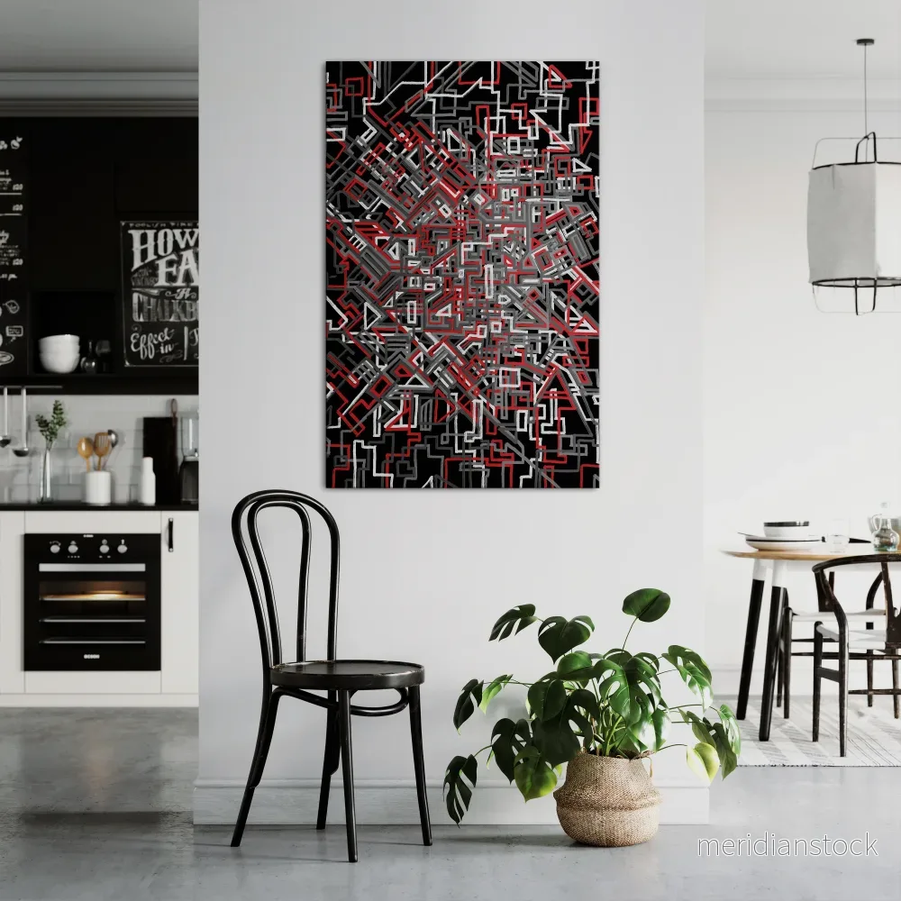 BROKEN LINES Vertical Canvas Print - Bild 2