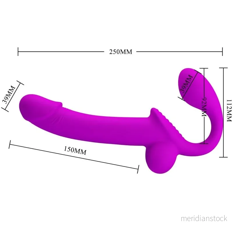 PRETTY LOVE - KELPIE DOUBLE STRAP-ON STIMULATOR PURPLE - Bild 3