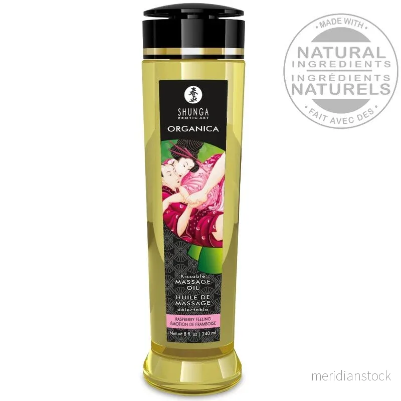 SHUNGA - ORGANIC MASSAGE OIL RASPBERRY FEELING 240 ML - Bild 2