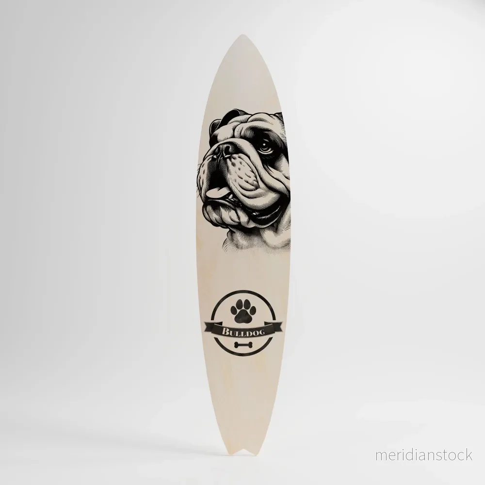 BULLDOG DOG Dekorativ Surfbräda