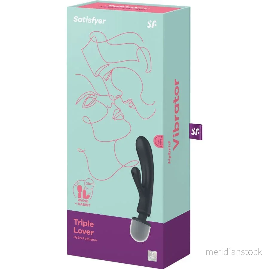 SATISFYER - TRIPLE LOVER RABBIT VIBRATOR MASSAGER PINK - Bild 2
