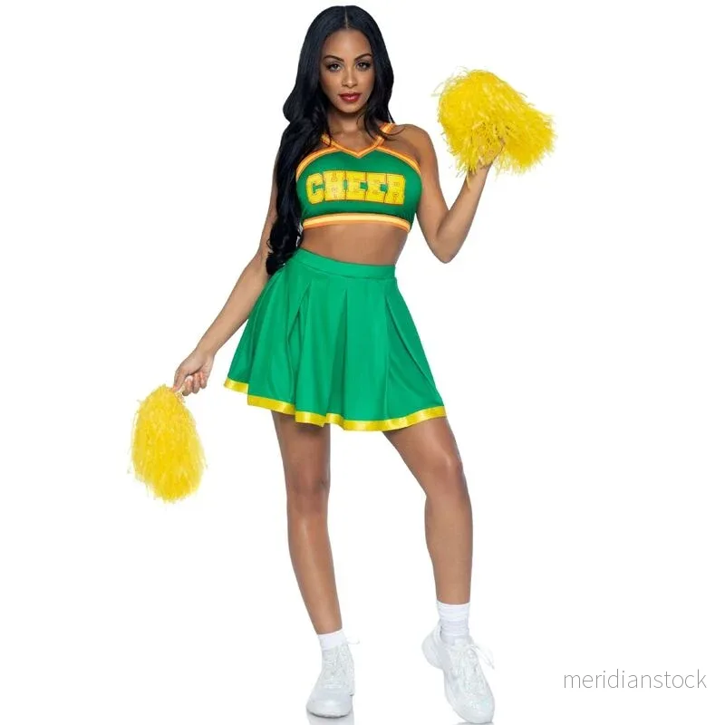 LEG AVENUE - COSTUME CHEERLEADER GREEN S/M - Bild 3