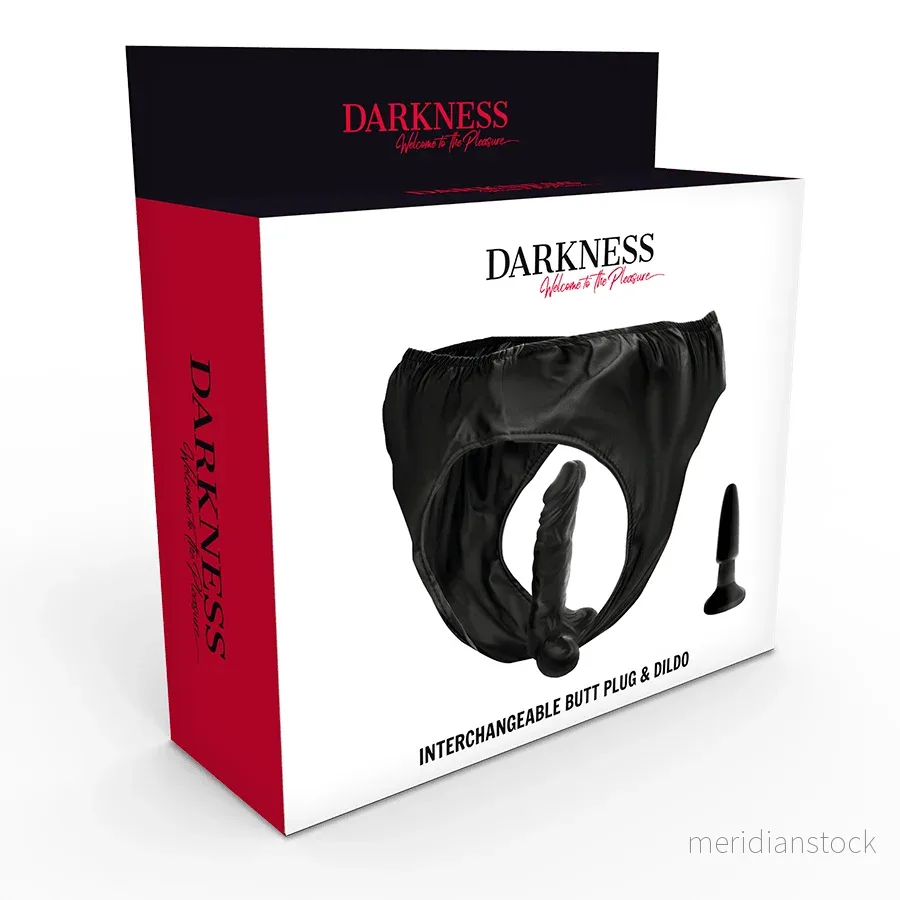 DARKNESS - PANTIES WITH PLUG AND INTERCHANGEABLE DILDO - Bild 3