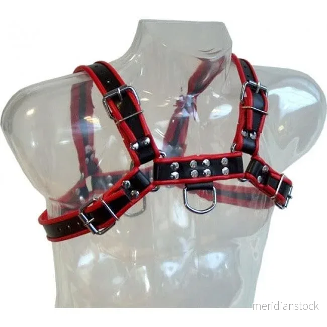 LEATHER BODY - CHAIN HARNESS III BLACK / RED - Bild 2