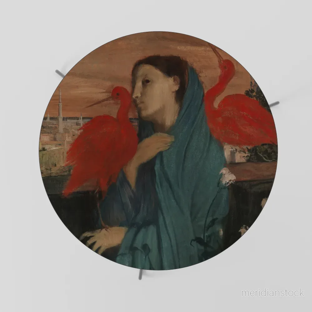 YOUNG WOMAN WITH IBIS Soffbord - Bild 2