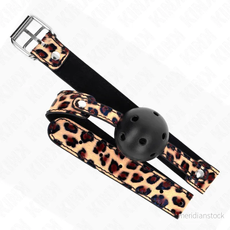 KINK - LEOPARD BREATHABLE BALL 4.5 CM GAG 65 x 2.5 CM - Bild 2