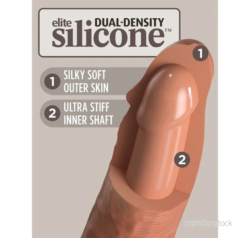 KING COCK - ELITE REALISTIC SILICONE DILDO 20.3 CM CARAMEL - Bild 2