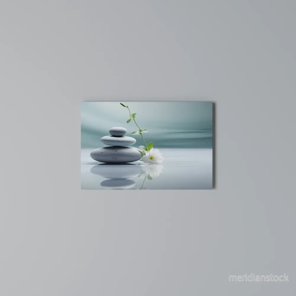TRANQUIL STONE BALANCE Horizontal Canvas Print - Bild 3