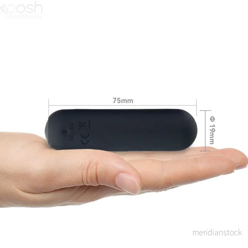 ARMONY - SPLASH HAHA VIBRATOR BULLET SILICONE 10 VIBRATIONS 75 X 19 CM BLACK