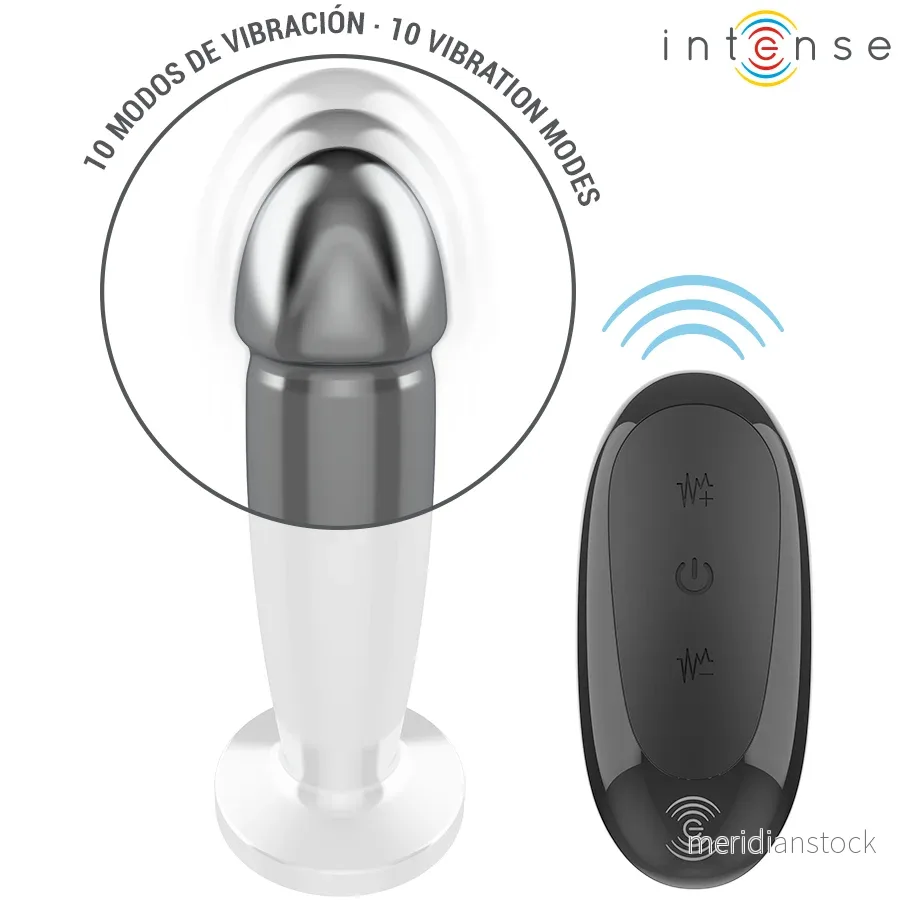 INTENSE - ANAL PLUG 10 VIBRATIONS METAL DILDO WITH REMOTE CONTROL M - Bild 3