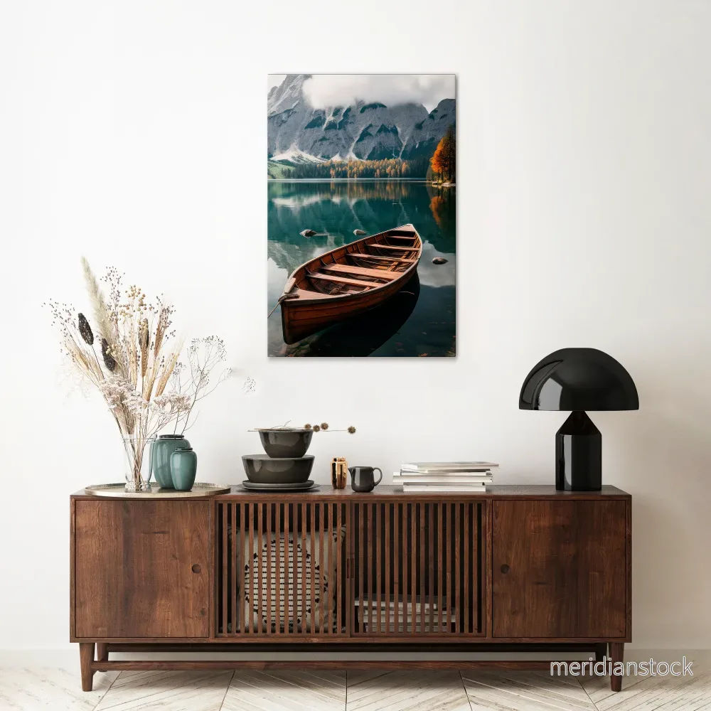MOUNTAINSIDE REFLECTIONS Vertical Canvas Print MOUNTAINSIDE REFLECTIONS Vertical Canvas Print