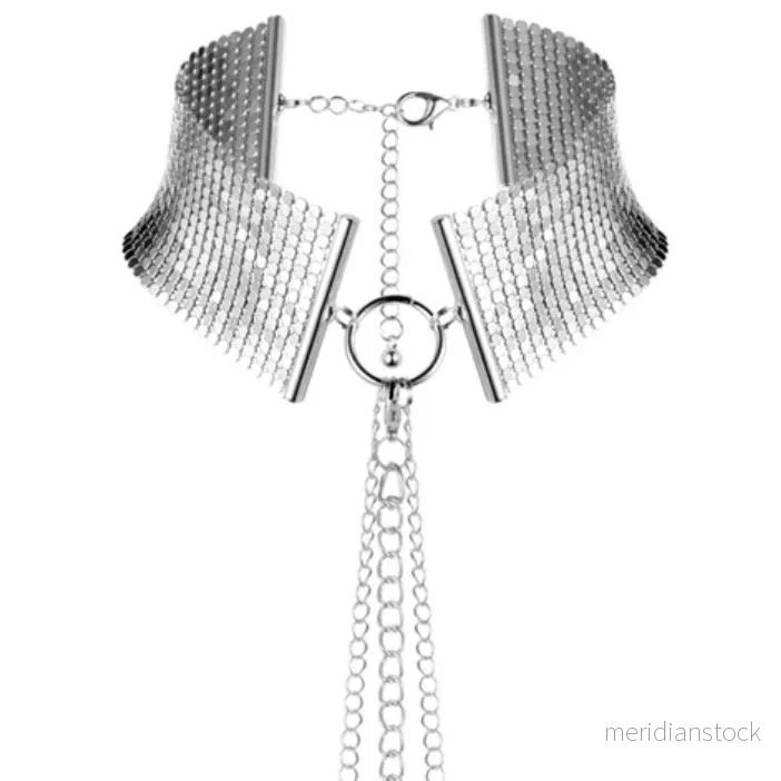 BIJOUX - DÉSIR MÉTALLIQUE SILVER METALLIC NECKLACE - Bild 3