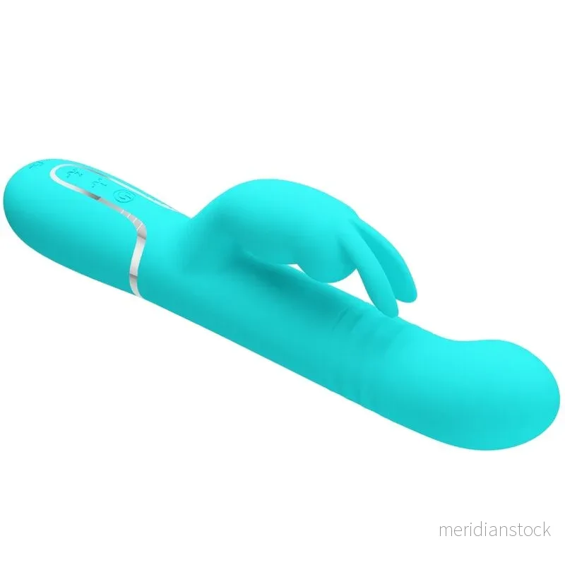 PRETTY LOVE - COALE RABBIT VIBRATOR PEARLS AQUA GREEN - Bild 3