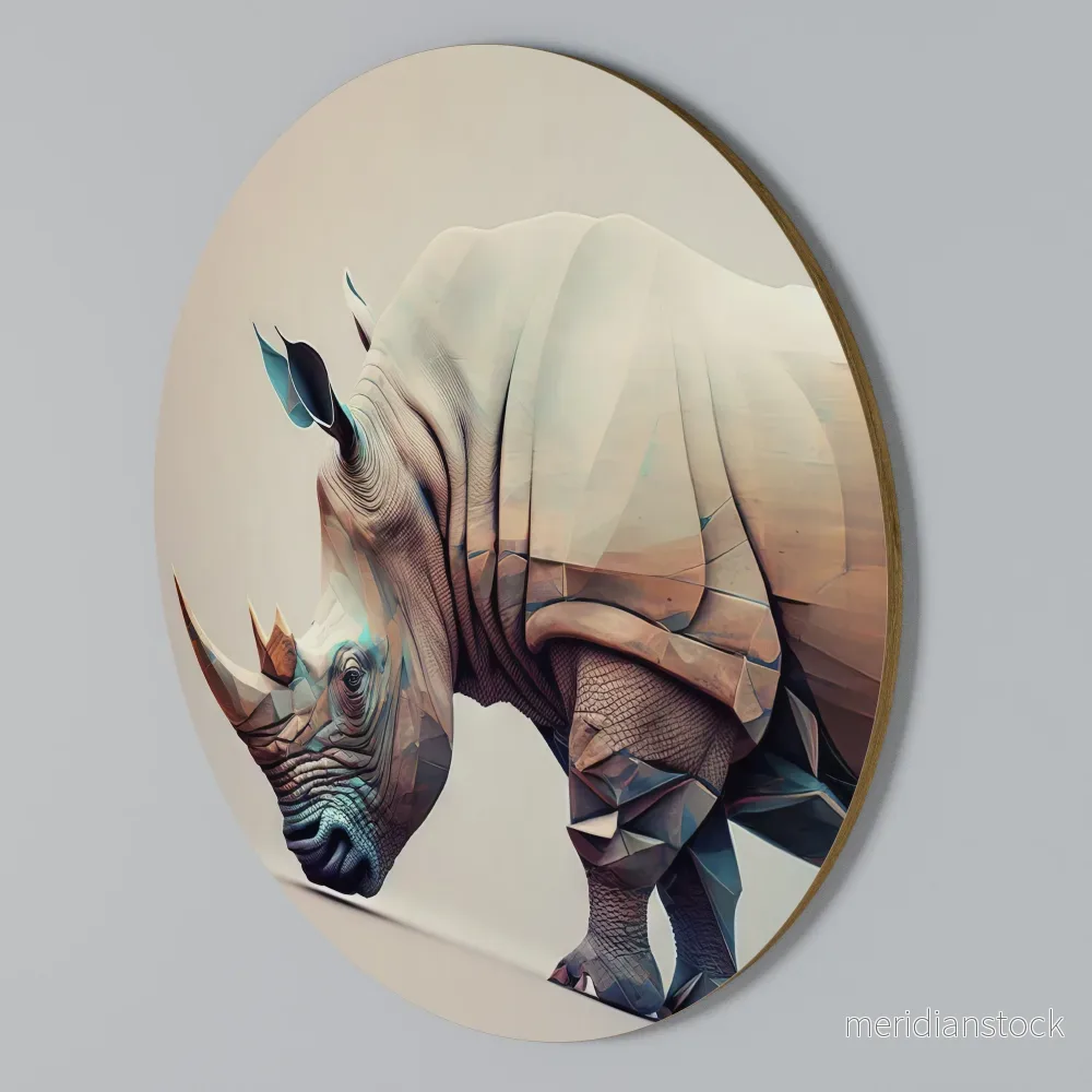 FUTURISTIC RHINO Rund väggdekor FUTURISTIC RHINO Rund väggdekor