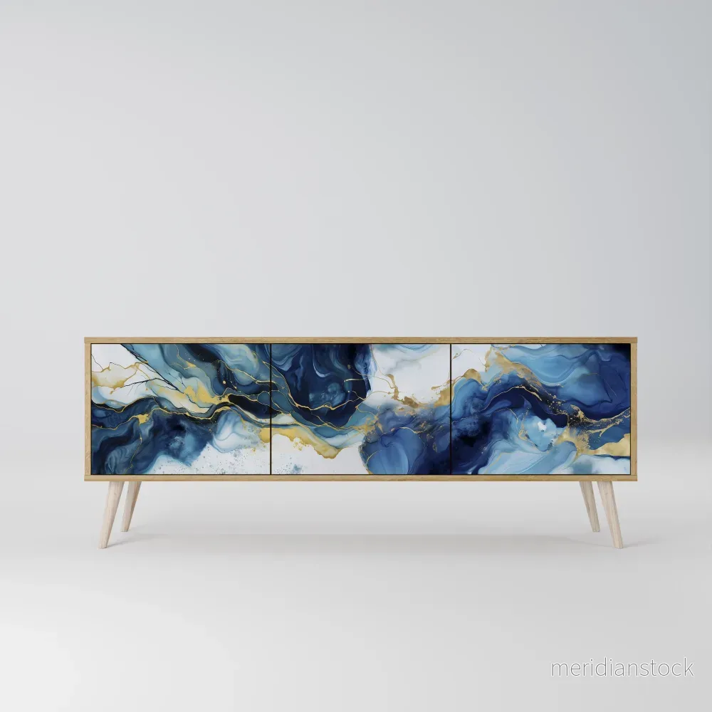 INKY MARBLE TV-bänk med 3 dörrar - Bild 2