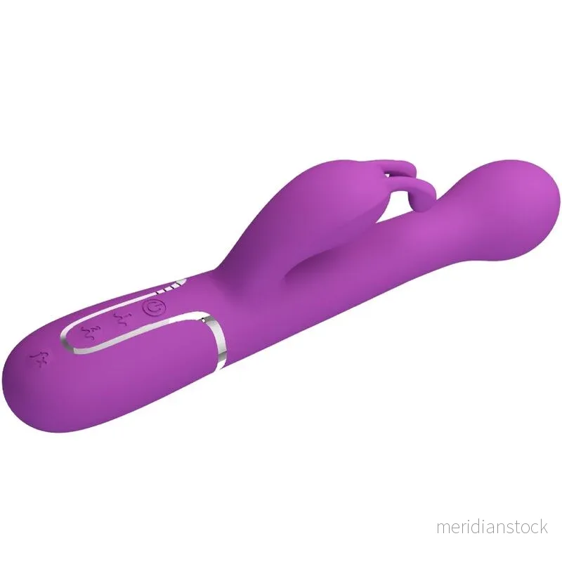 PRETTY LOVE - DEJON 3 IN 1 MULTIFUNCTION RABBIT VIBRATOR PURPLE - Bild 2