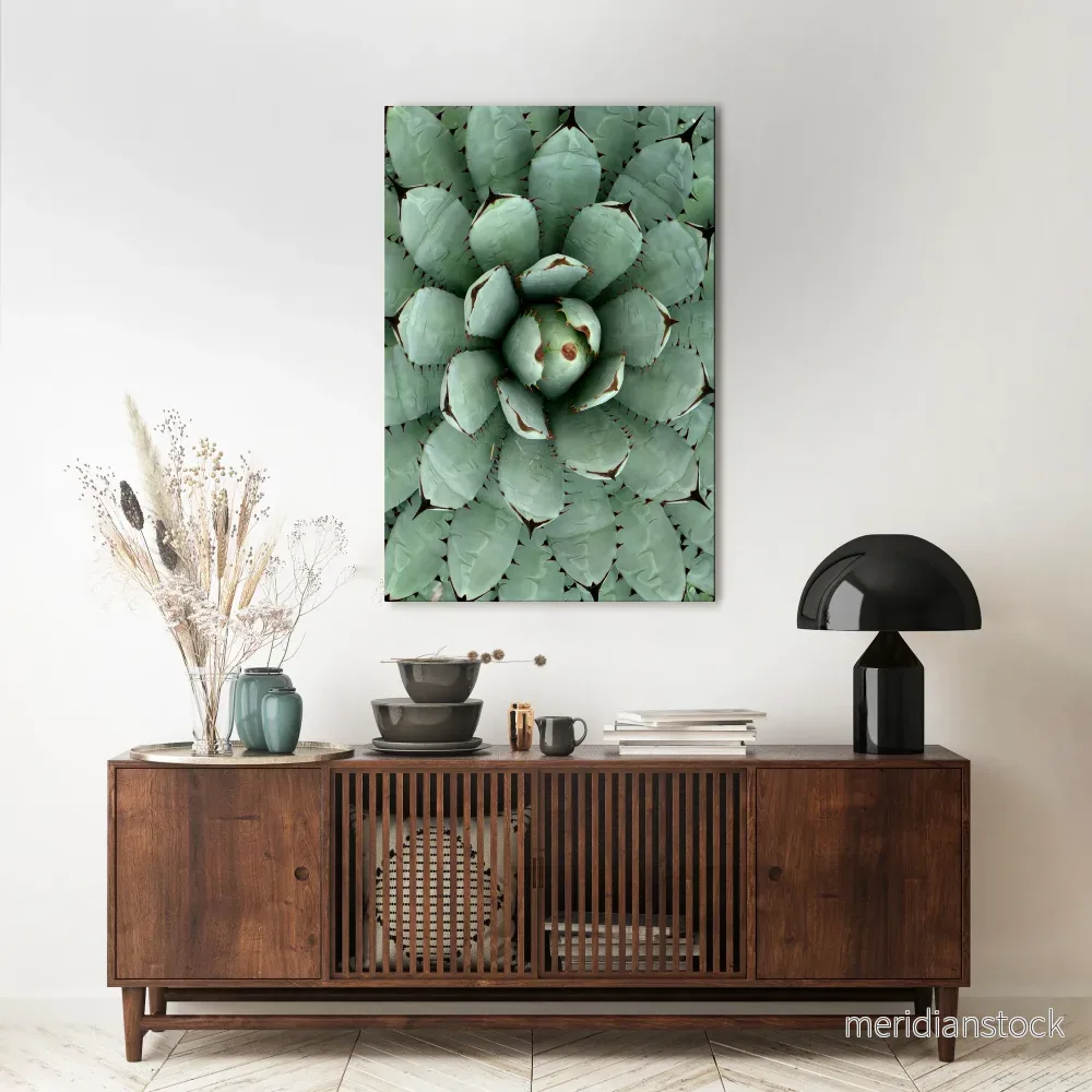 SUCCULENT SYMMETRY Vertical Canvas Print - Bild 2