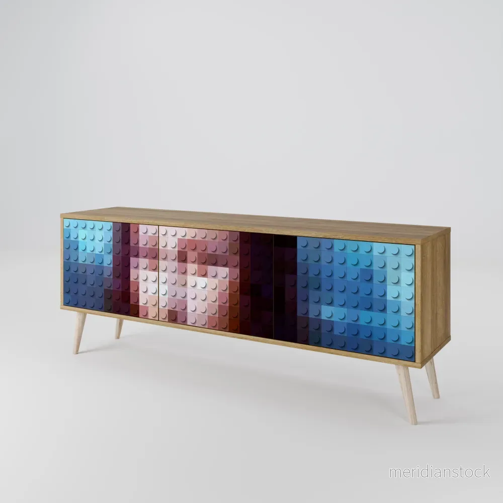 CONSTRUCTIVE ART TV-bänk med 3 dörrar
