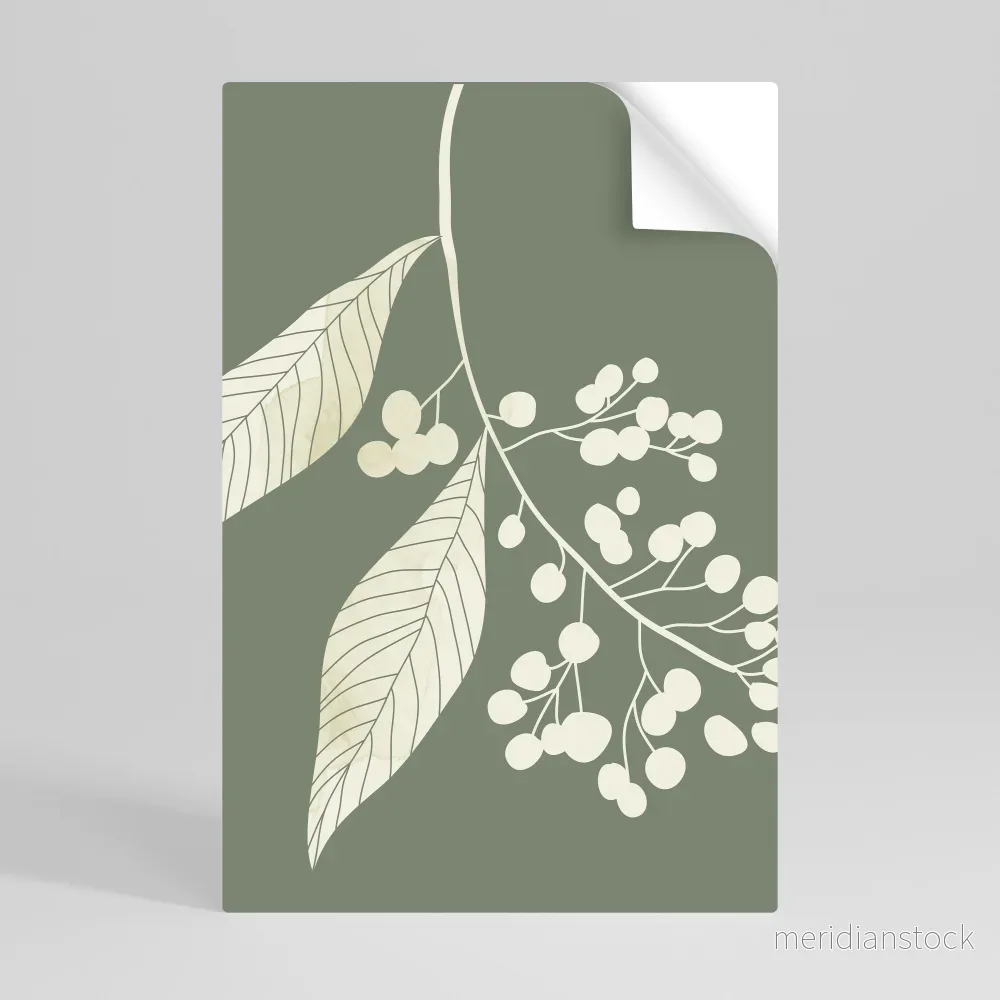 SERENE LEAFY FANTASIES Självhäftande Vertikal Poster - Bild 3
