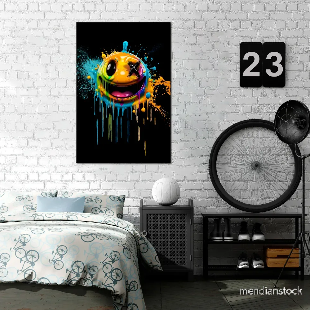 TRIPPY HAPPINESS Vertical Canvas Print