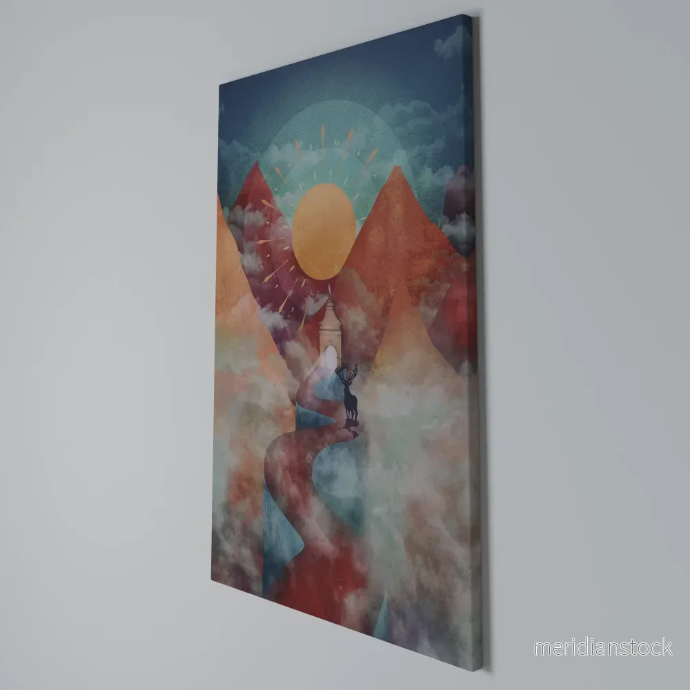 THE DEER MOUNTAIN Vertical Canvas Print - Bild 3