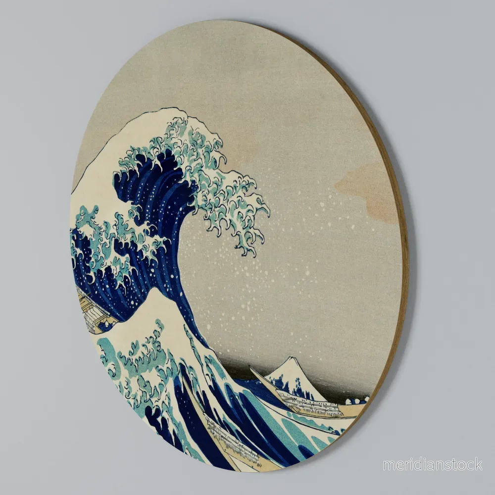 THE GREAT WAVE Rund väggdekor THE GREAT WAVE Rund väggdekor