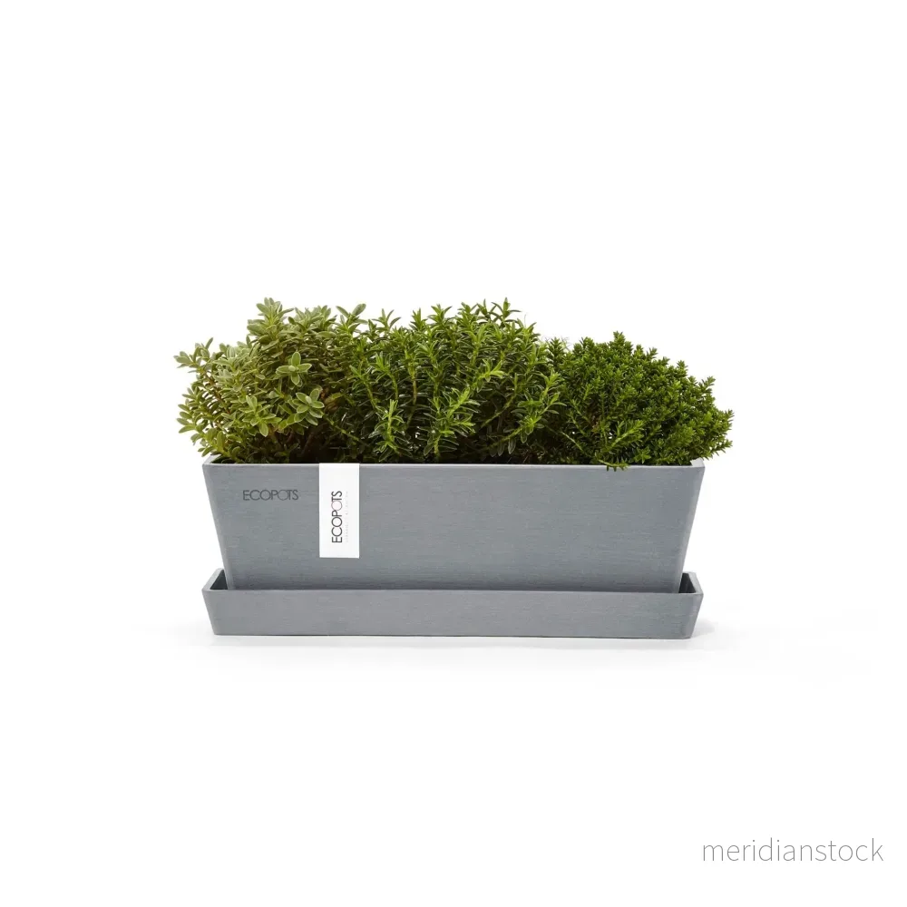 Kruka Bruge 25cm + krukfat blågrå