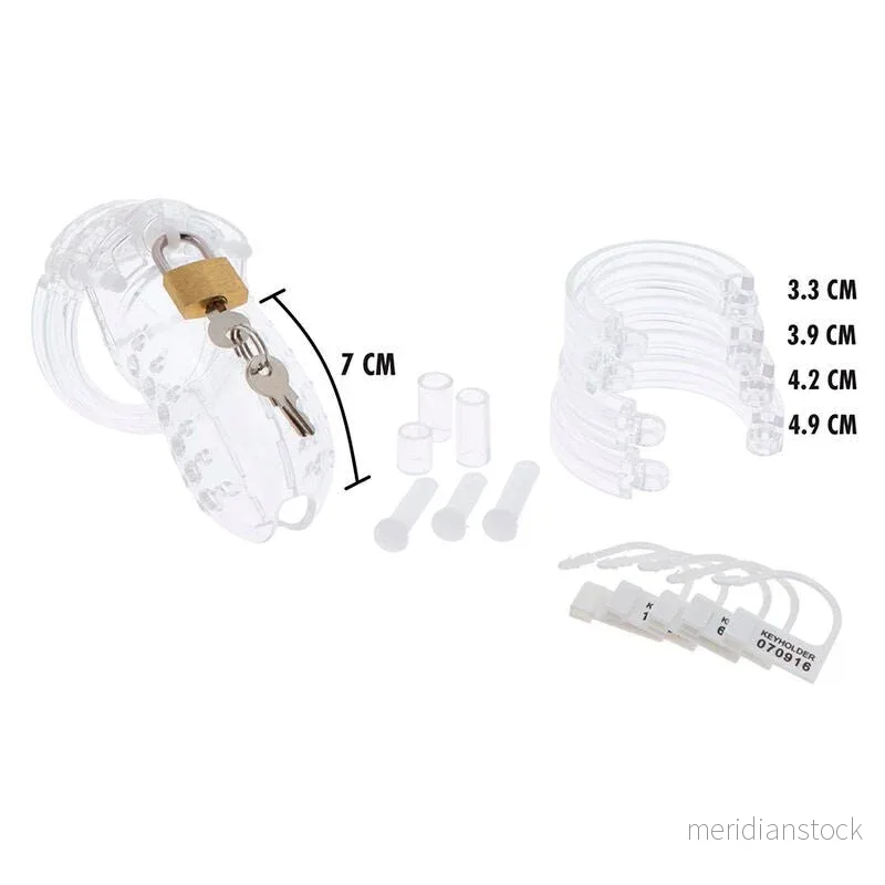 HIDDEN DESIRE - EXTREME CHASTITY COCK CAGE ACRYLIC ADJUSTABLE CLEAR - Bild 2