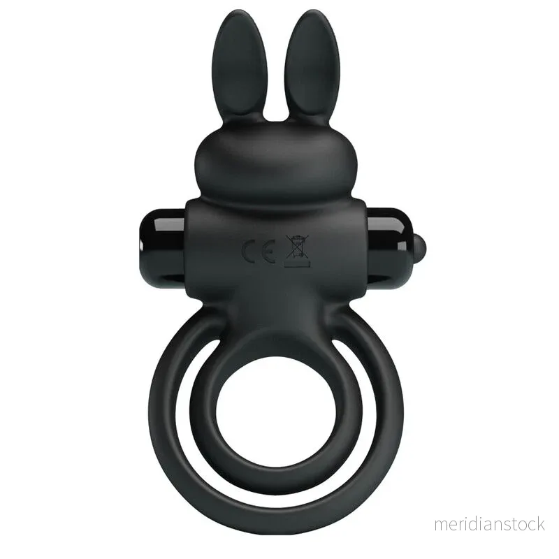PRETTY LOVE - VIBRATOR III RABBIT RING FOR BLACK PENIS