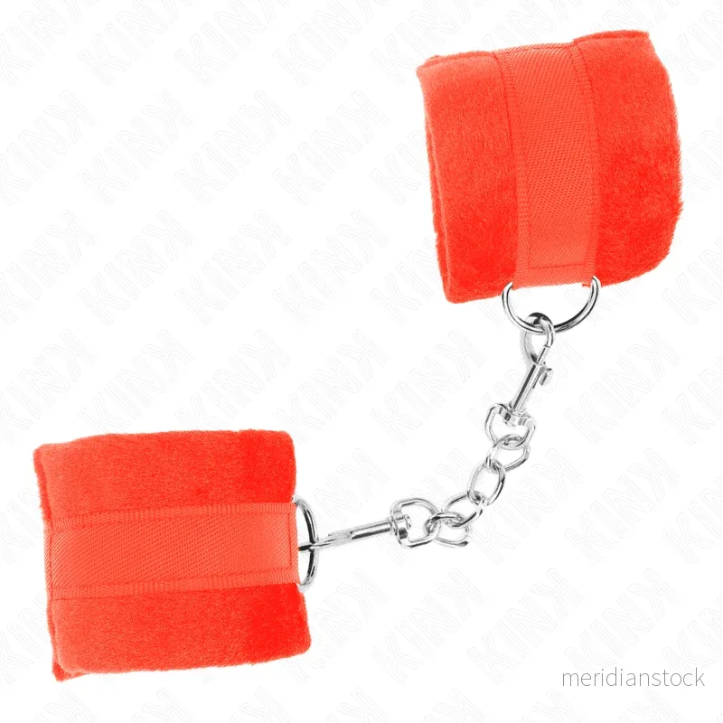 KINK - BEGINNER FUR HAND CUFFS RED 30 X 7 CM - Bild 2