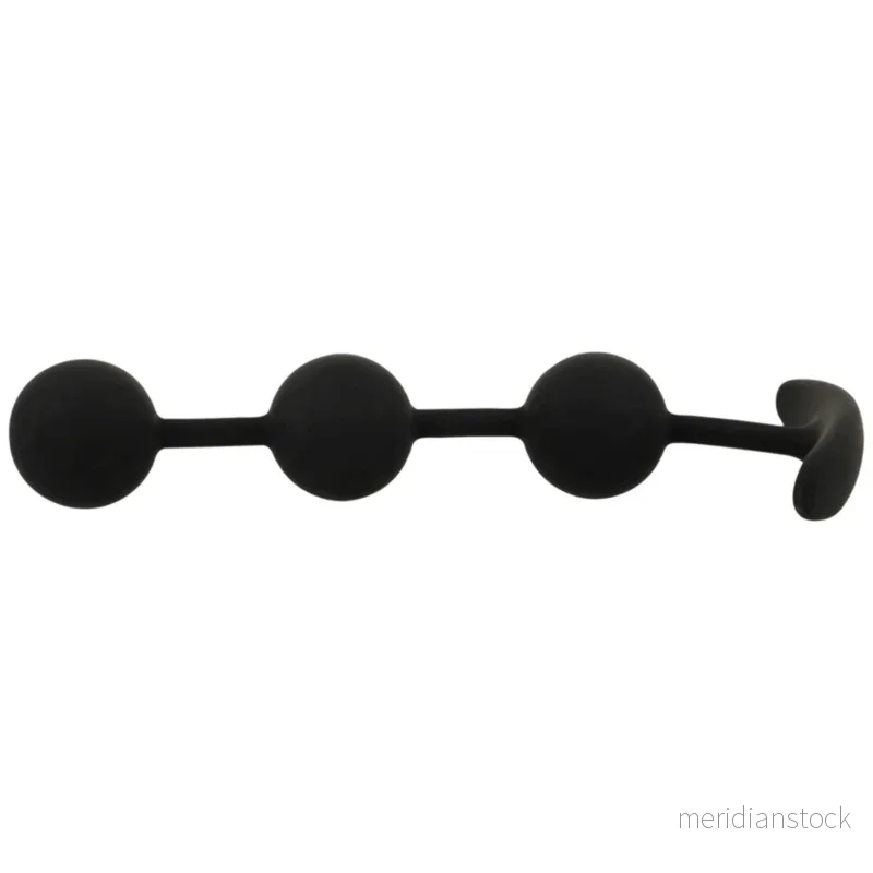 BLACK&SILVER - HARRY ANAL ROSARY 3 SILICONE SPHERES 14 CM - Bild 3