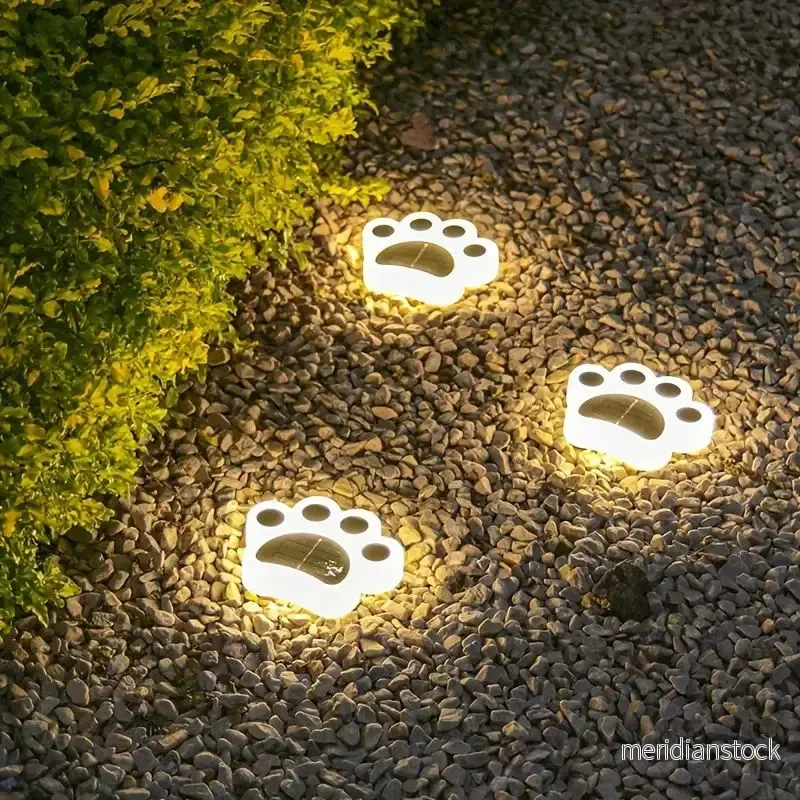 Kabeldriven solcellsbelysning för fotspår i trädgården – PawsGlow
