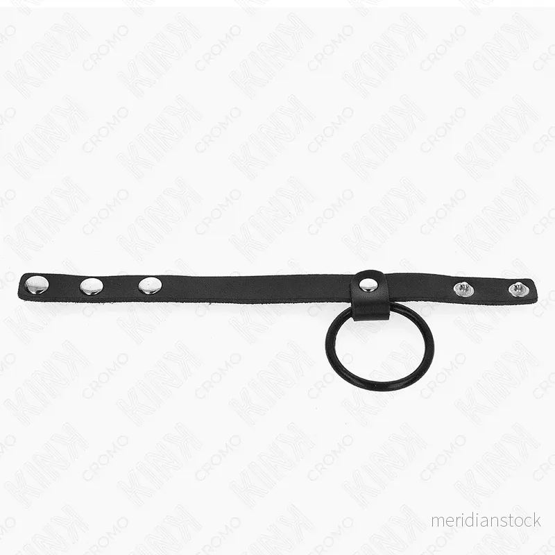KINK - SILICONE PENIS RING 3.8 CM AND LEATHER BALL DIVIDER 22 X 1.5 CM - Bild 3