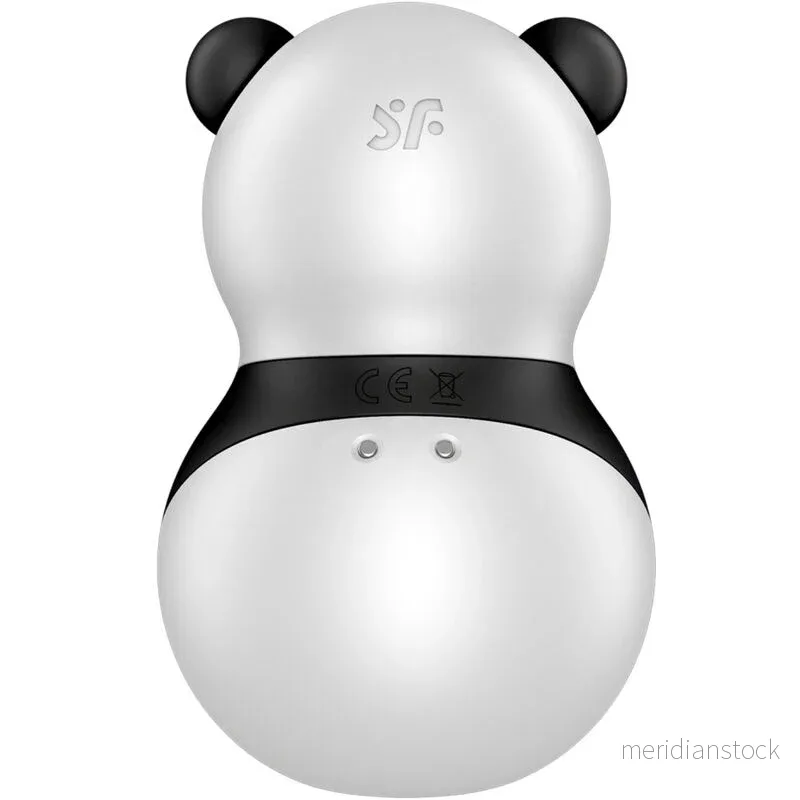 SATISFYER - POCKET PANDA STIMULATOR & VIBRATOR BLACK AND WHITE