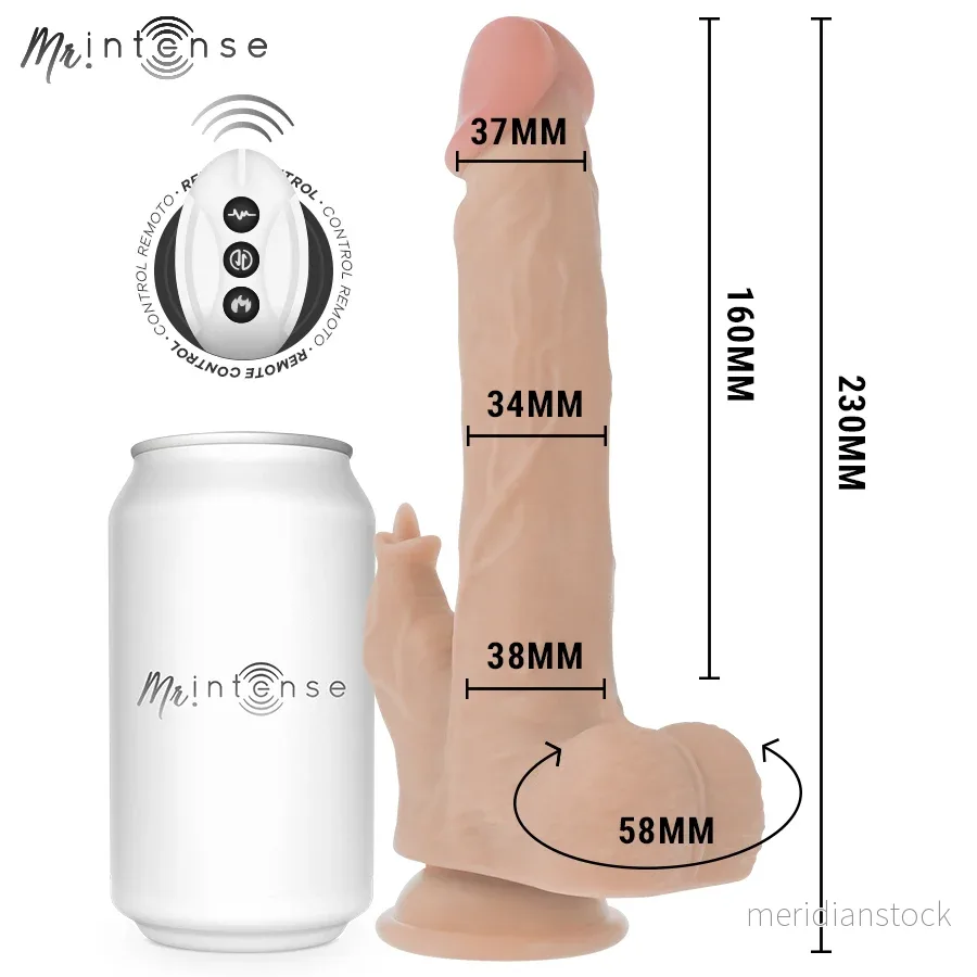 MR INTENSE - REALISTIC MULTIFUNCTION REDFORD WITH VIBRATION AND UP AND DOWN REMOTE CONTROL 23 CM -O- 3.5 CM - Bild 2