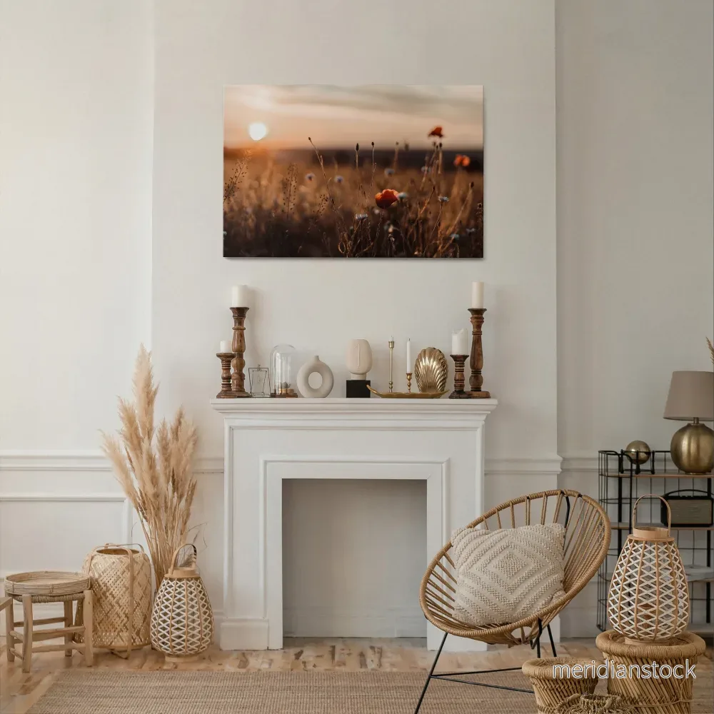 GLOWING MEADOWS AT DUSK Horizontal Canvas Print - Bild 2