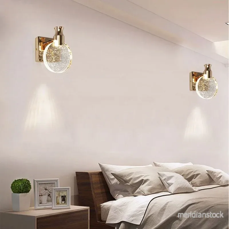 Lyxig rund kristallvägglampa – Celestia - Bild 2