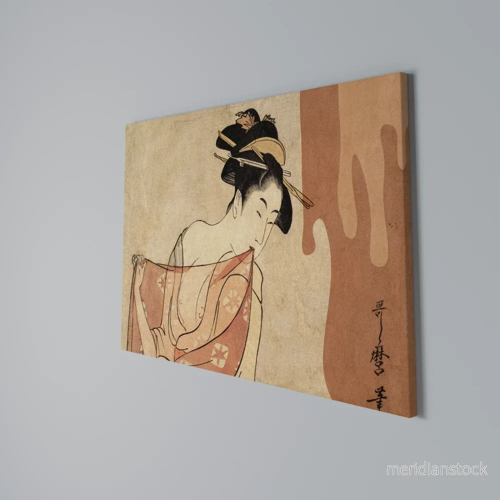 WOMAN, CAT AND EXTRA BROWN Horizontal Canvas Print - Bild 3