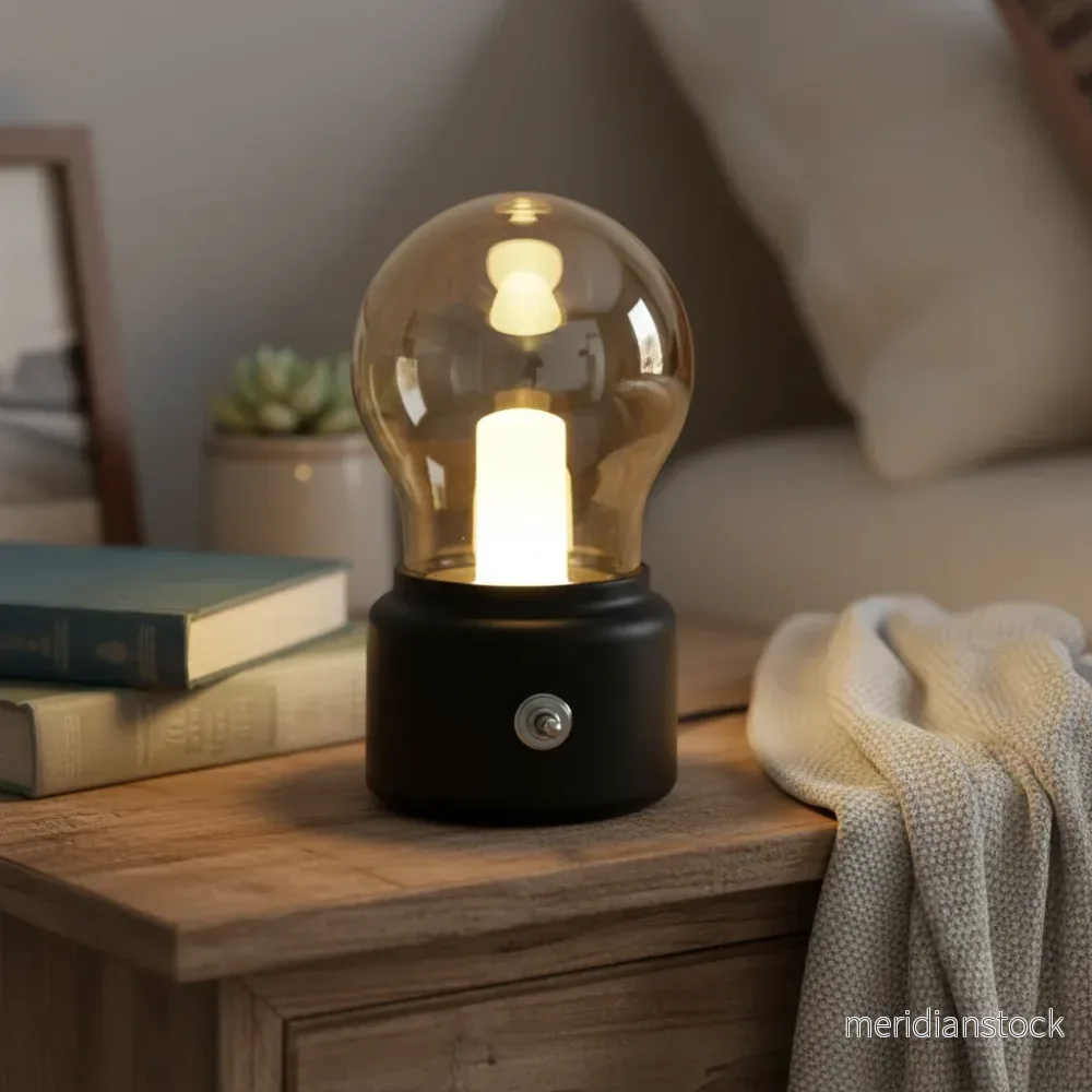 Vintage bordslampa i glas - AmbiBulb