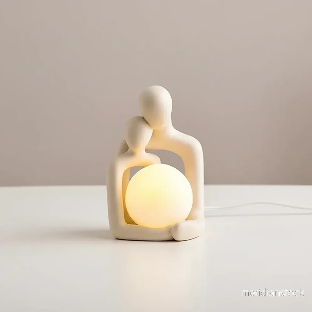 Keramisk bordlampa skulptur - Ceramoon - Bild 2