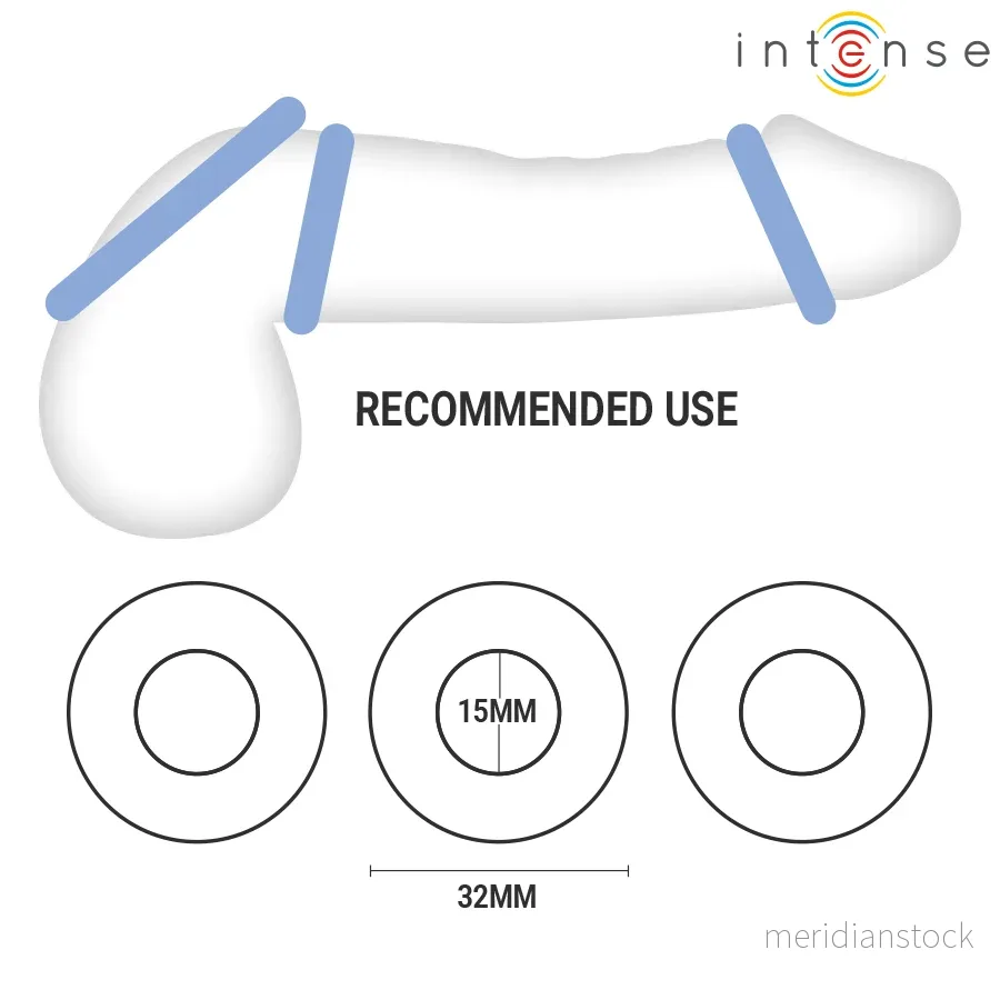 INTENSE - WICK SET OF 3 PENIS RINGS VARIOUS COLORS - Bild 3