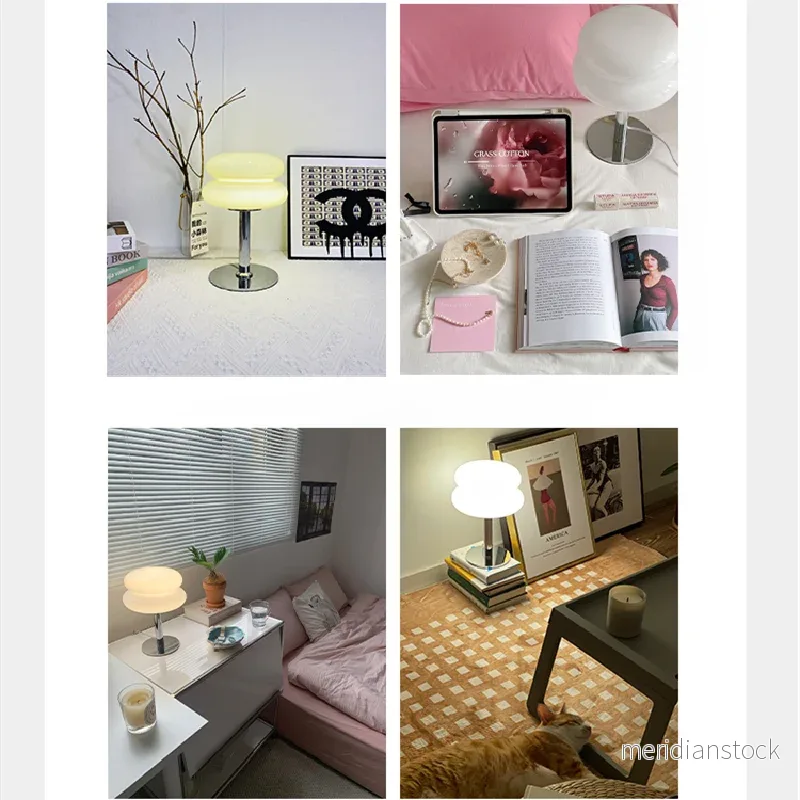 Designer-glas-bordbelysning – stämningsfull LED-lampa för sovrum och arbetsrum - Bild 2