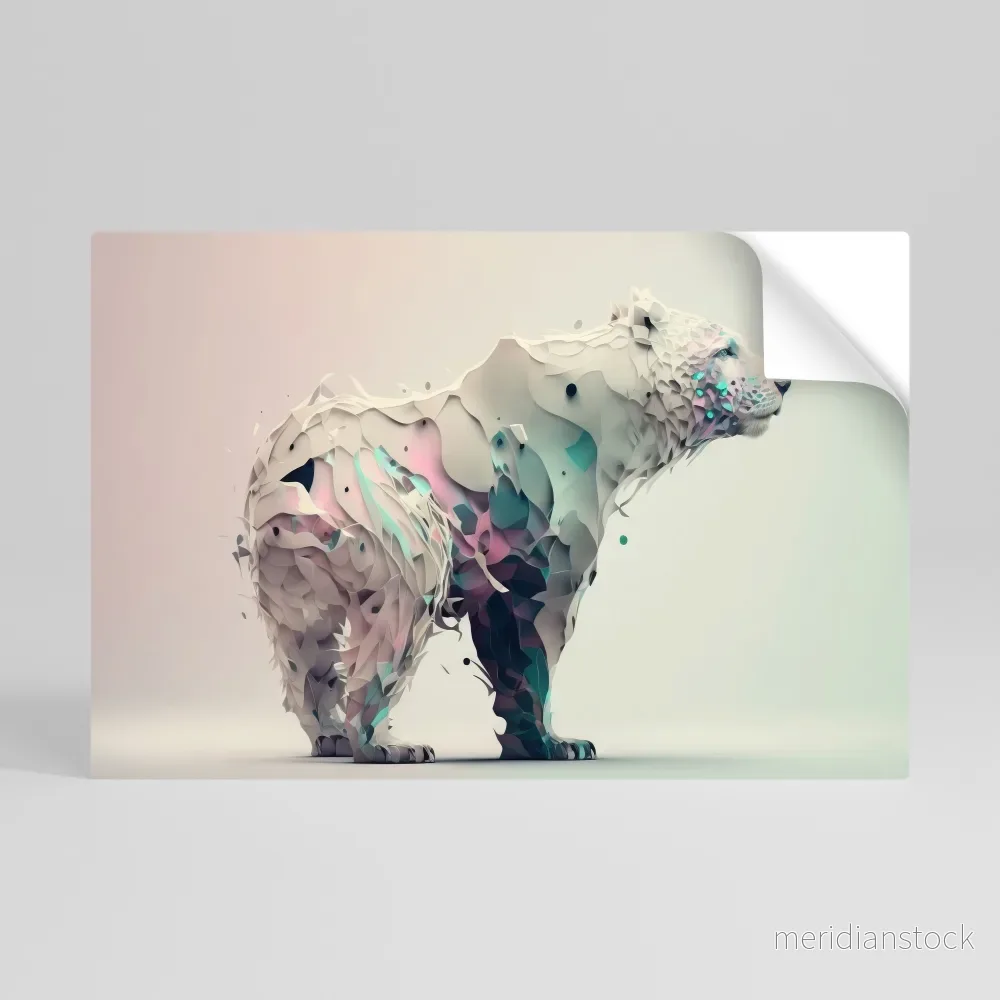 FUTURISTIC BEAR Självhäftande Horisontell Poster - Bild 2