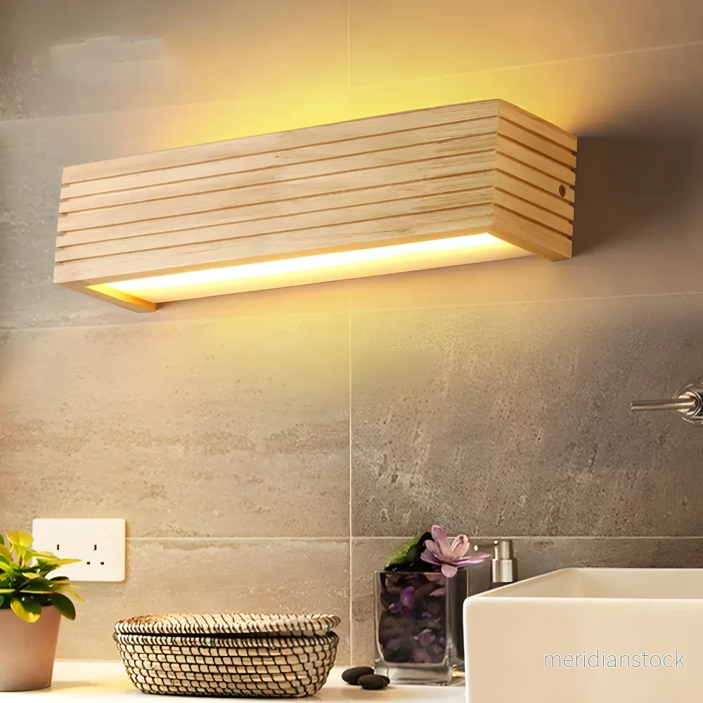 Vägglampa LED i massivt trä – nordisk design för sovrum och vardagsrum - Bild 2